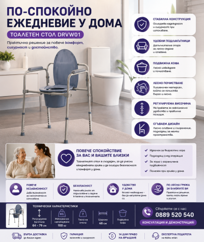 Комбиниран тоалетен стол DRVW01
